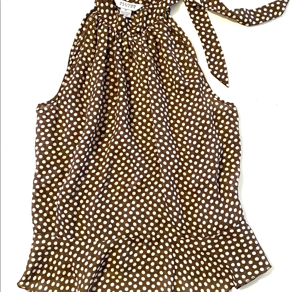 Allison Taylor sleeveless necktie blouse